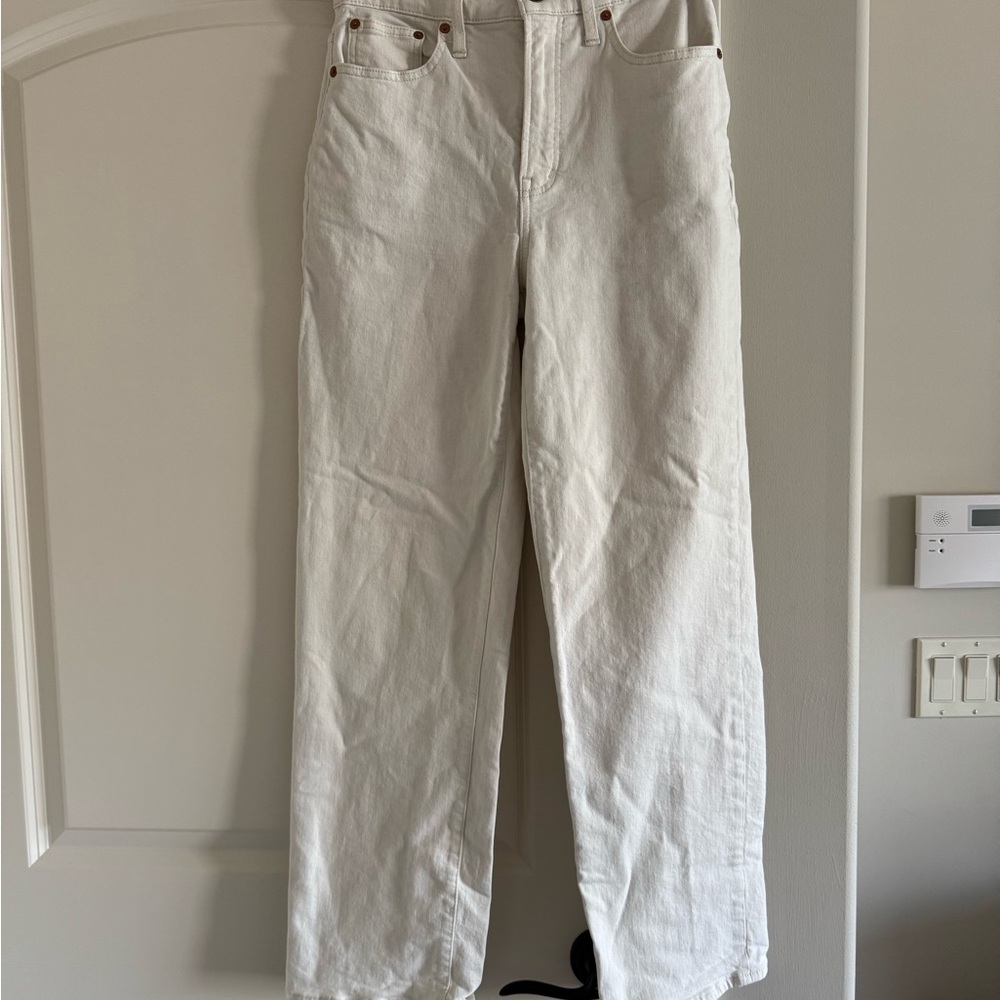 White High-Waisted wide leg Jeans - madewell